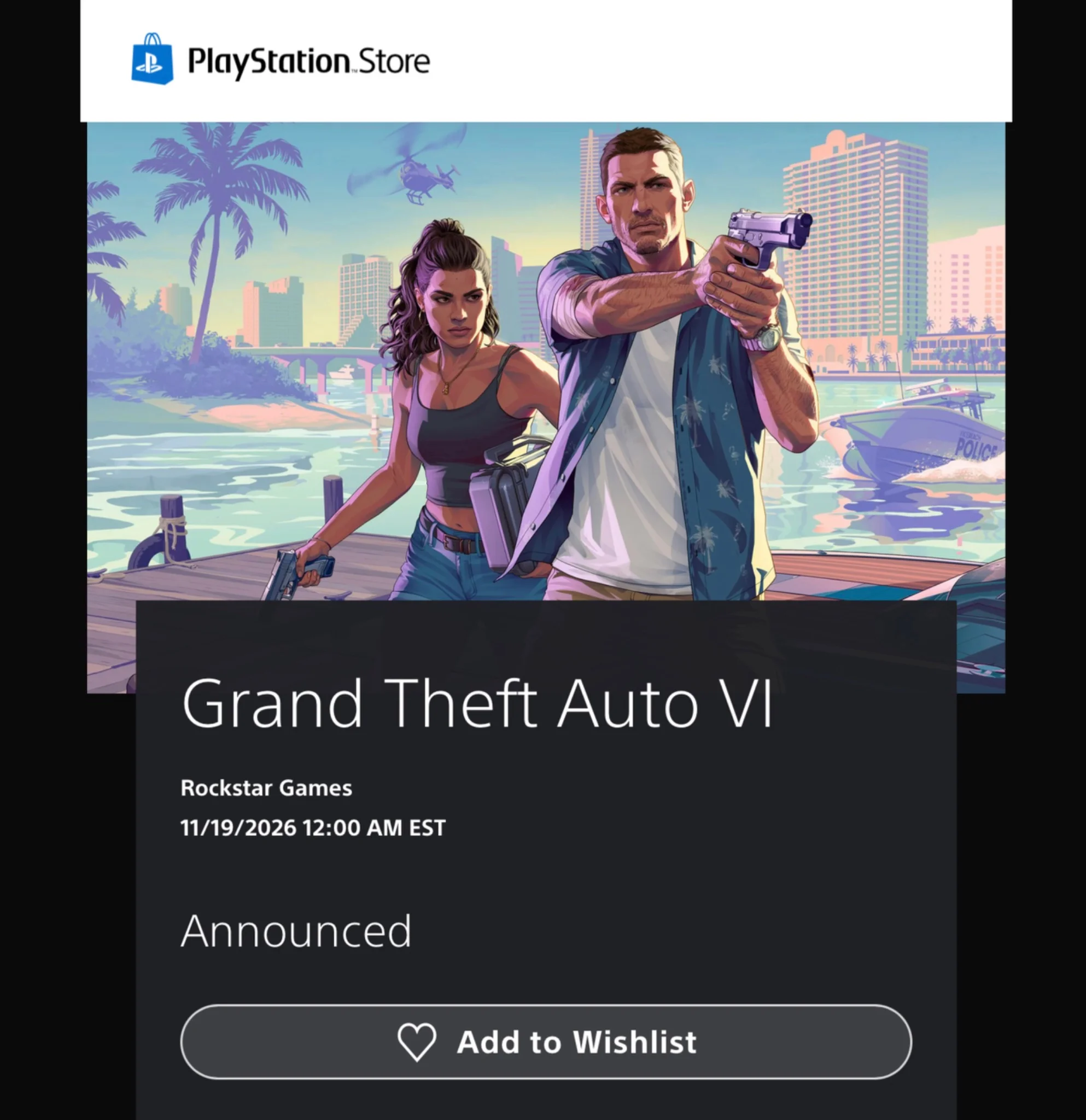ID GTA 6 были добавлены в базу данных PlayStation Store